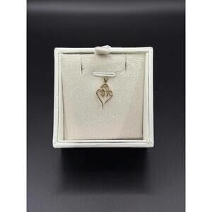 Dainty 10K Yellow Gold Pendant w/ Diamonds